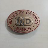 Whiskey Canyon Ranch vintage belt buckle – front view