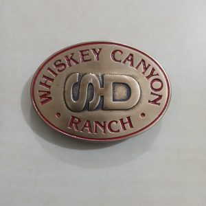 Whiskey Canyon Ranch vintage belt buckle – front view