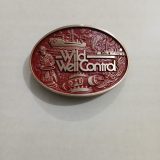 Wild Well Control vintage belt buckle – front view