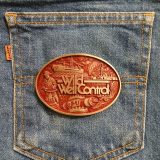 Wild Well Control vintage belt buckle – on jeans back pocket