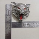Wolf Head vintage belt buckle – with ruler for size