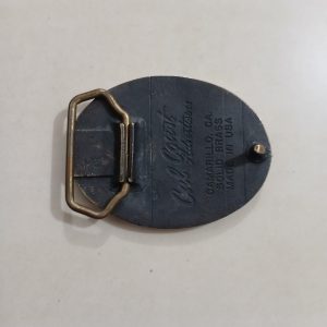 Woods Tong Service vintage belt buckle – back view